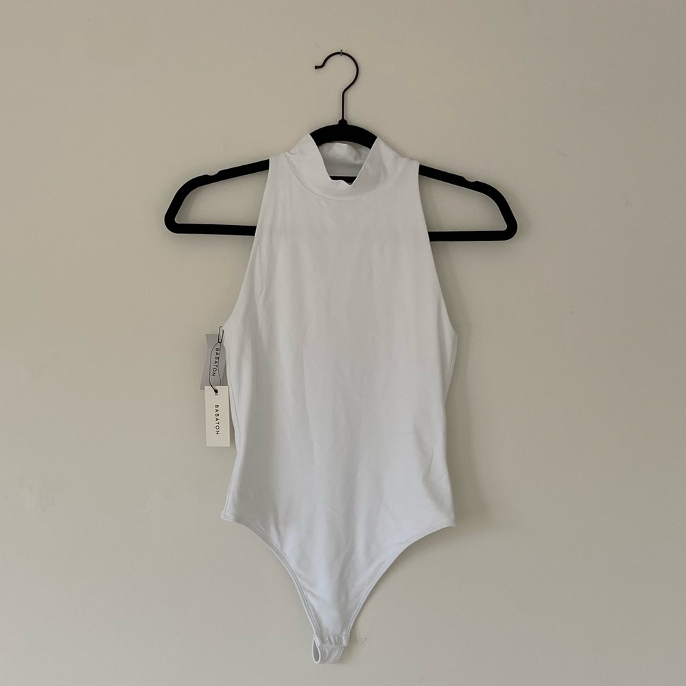 NWT - Babaton - Hadid Contour Bodysuit - White - Size S